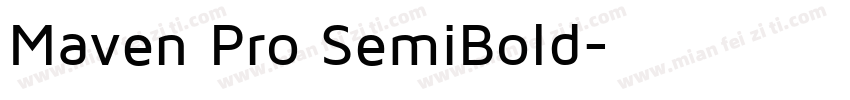 Maven Pro SemiBold字体转换